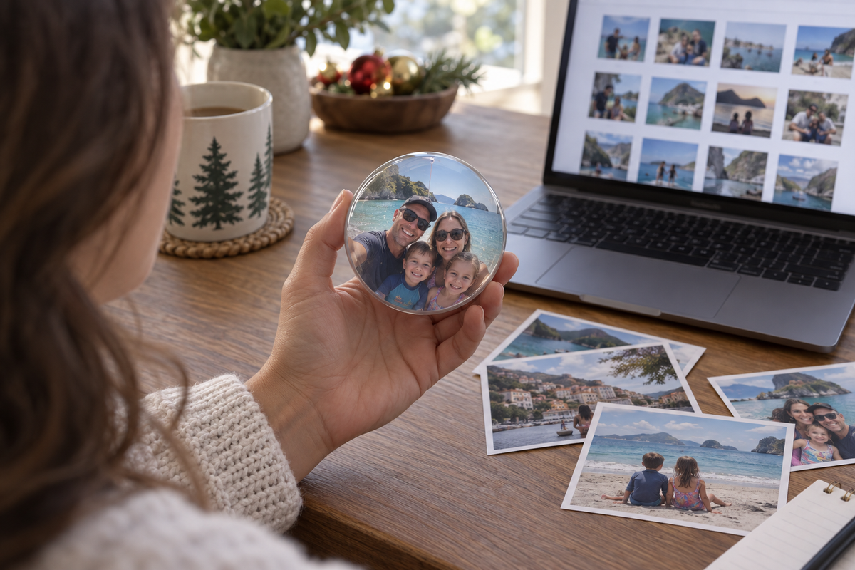 How to Choose Photos and Videos for a Digital Christmas Ornament